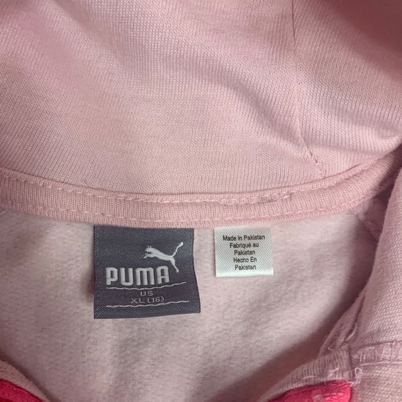 Girls Pink Puma Sweater - Picture 2 of 3
